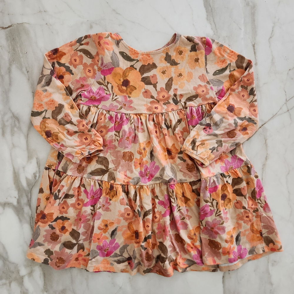Next Kids Floral Blouse - Peach, Magenta, Chocolate